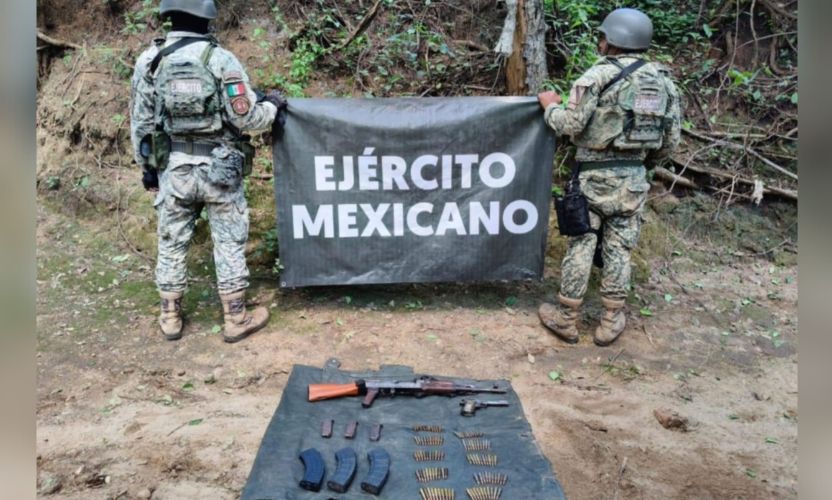 Ejército Mexicano aseguran armamento