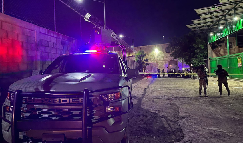 Elementos de seguridad en la zona del ataque