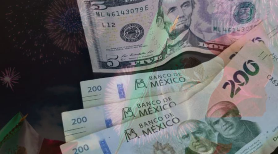 Billetes mexicanos y de dólar
