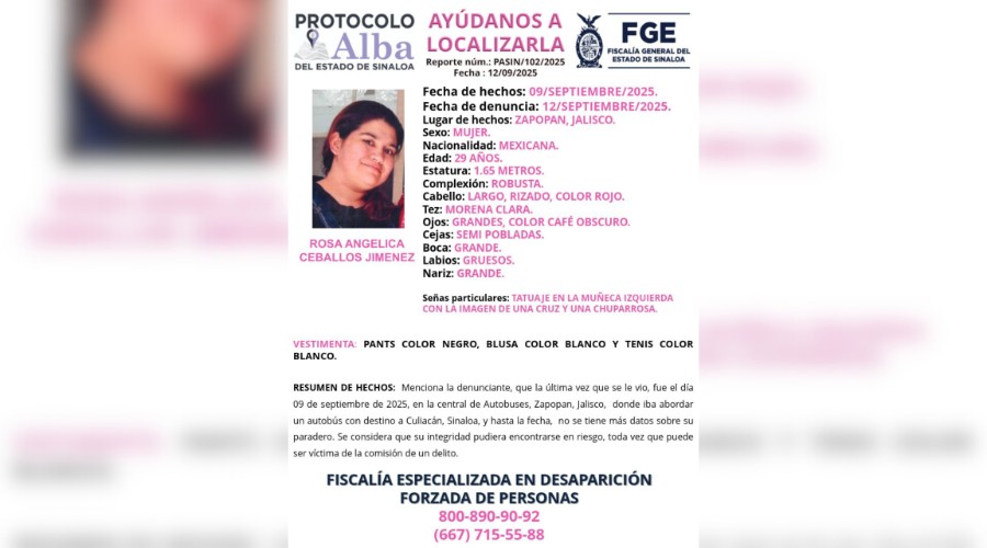 Ficha de desaparición