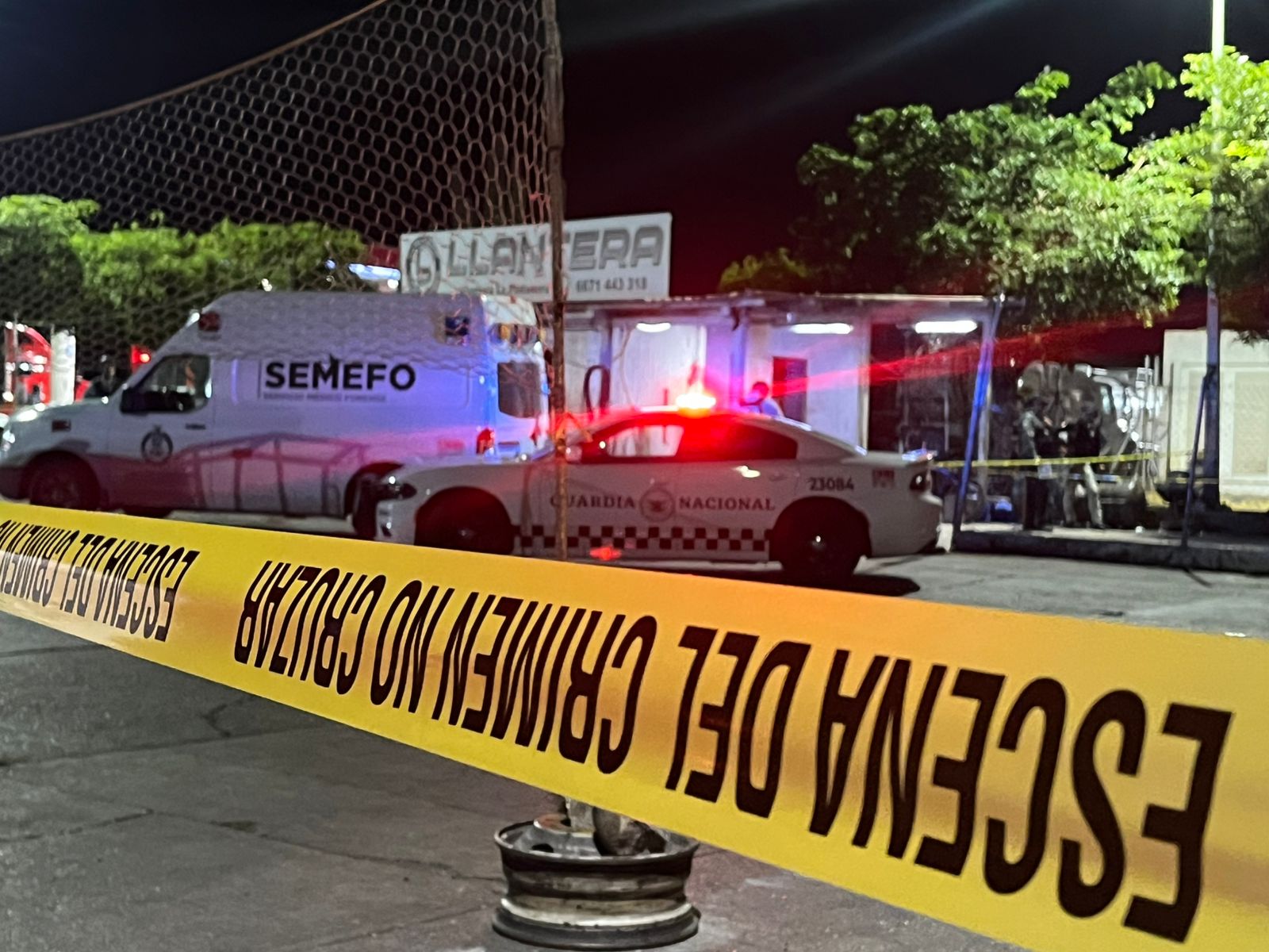 Escena del homicidio en Navolato