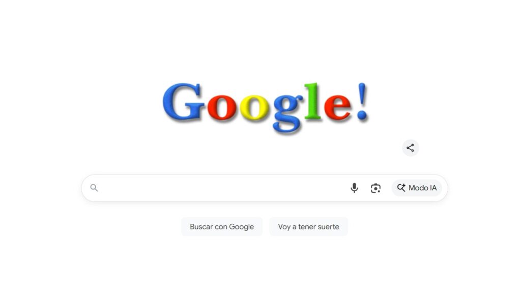 El primer logo de Google.