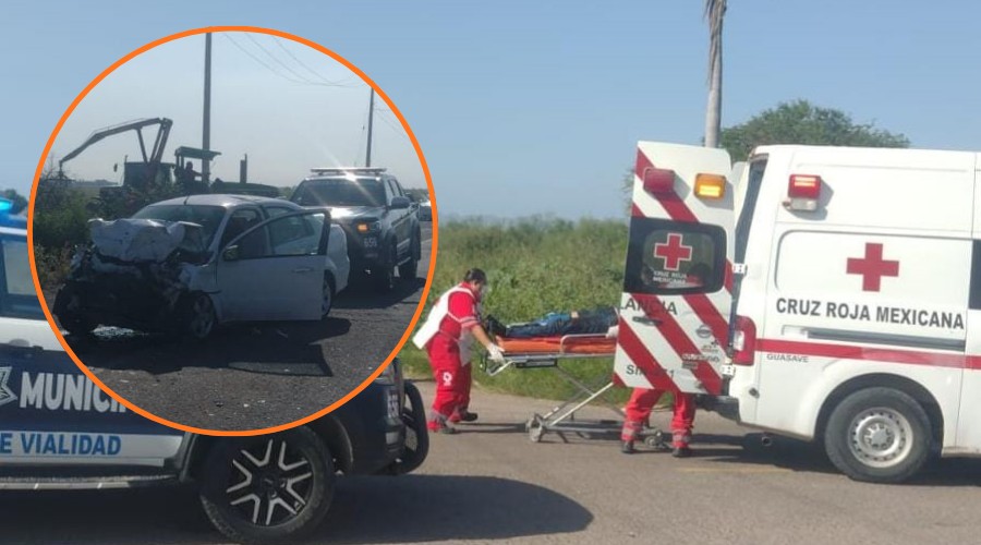Joven lesionado tras aparatoso choque con un tractor