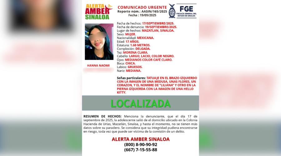 Localizada con vida