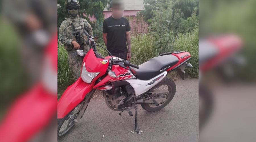 Motocicleta con reporte de robo