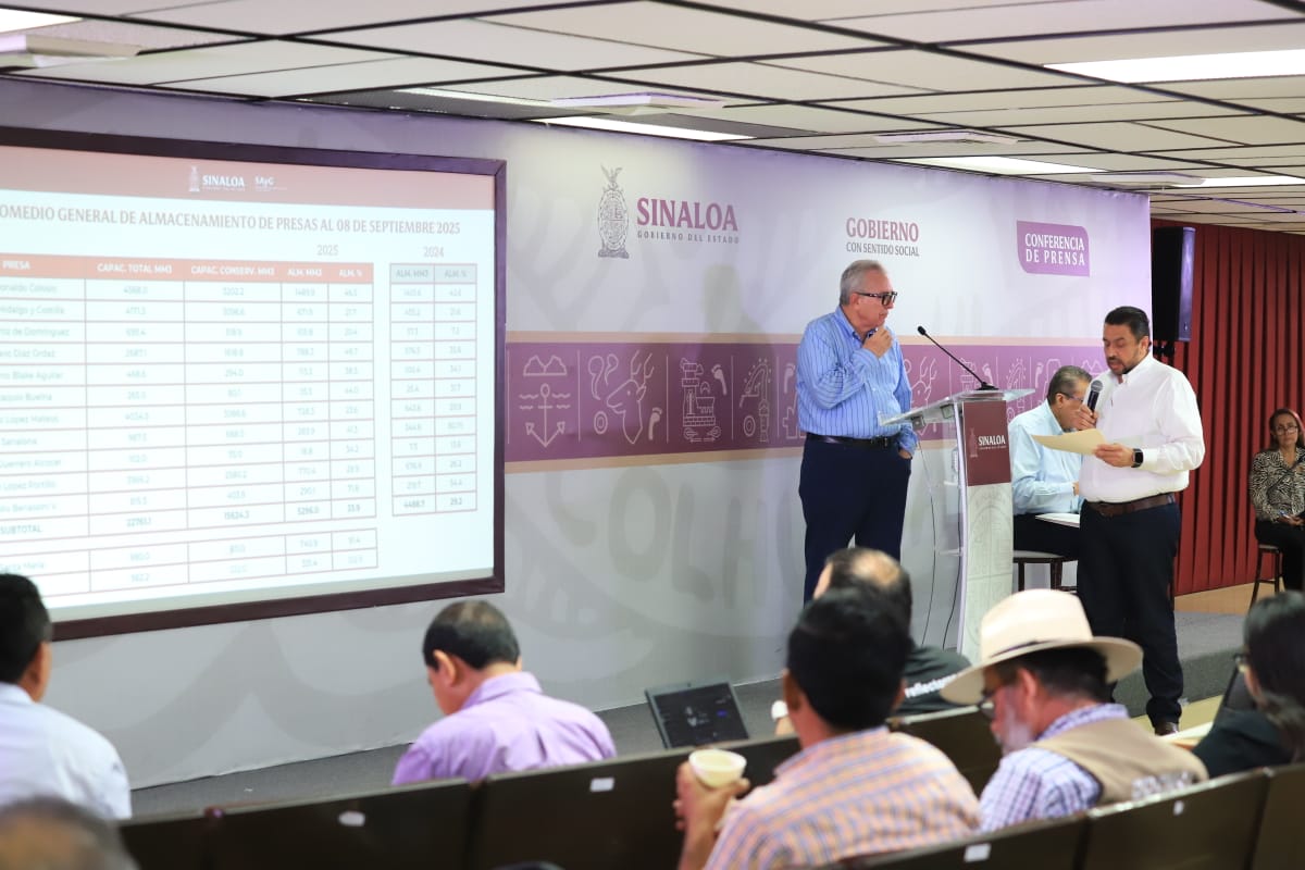 Almacenamiento de presas en Sinaloa 2025