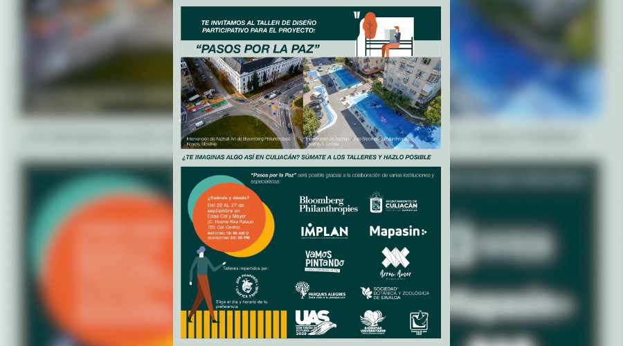 Invitación a participar en talleres para proyecto Pasos por la Paz