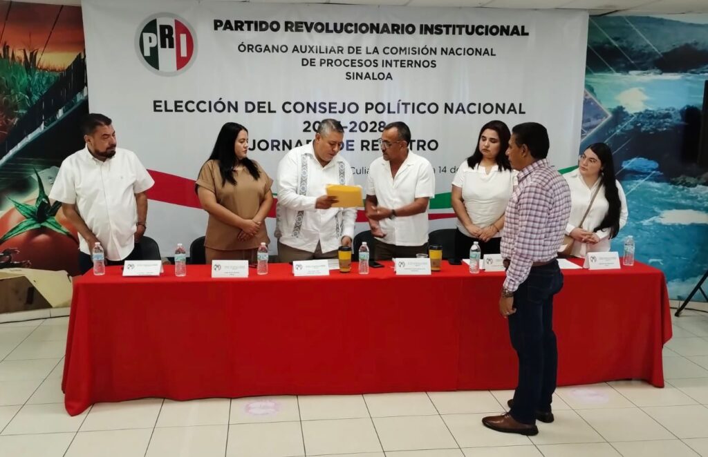 registro de planillas en Sinaloa para integrar el IX Consejo Político del PRI
