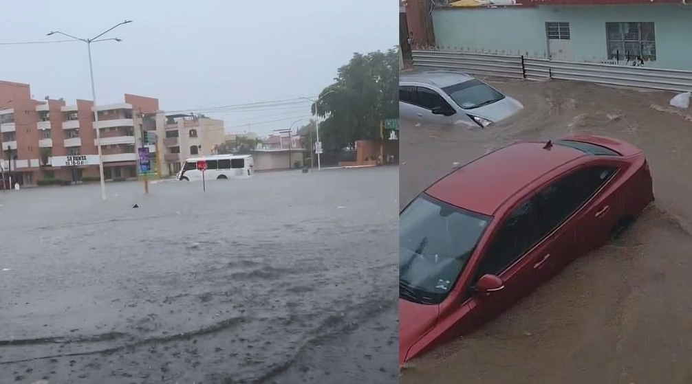 lluvias en Culiacán causan inundaciones