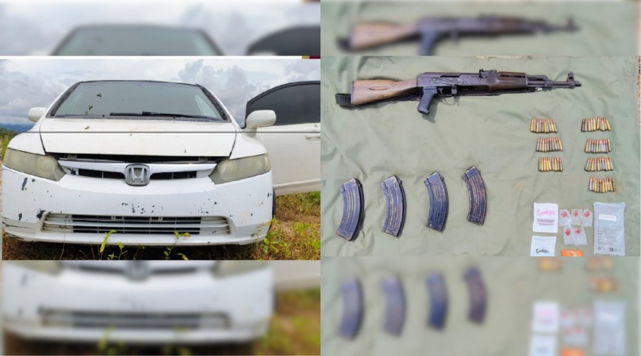 Militares localizaron el vehículo abandonado por un camino de terracería