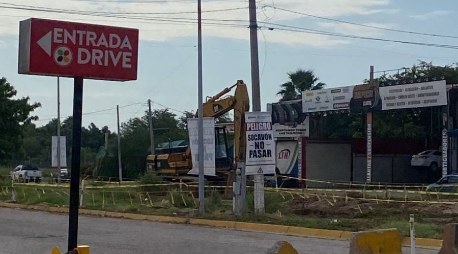 A pesar de socavones en Los Mochis, Caffenio sucursal Niños Héroes está disponible