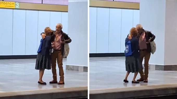 ¡Alegría que contagia! Abuelitos bailan en el metro de CDMX y derriten corazones