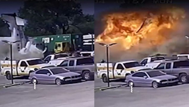 Avión impacta contra estacionamiento en Texas y desata incendio; confirman 2 muertos