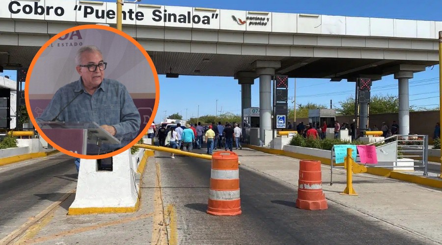 Bloqueo en carretera por productores en Sinaloa