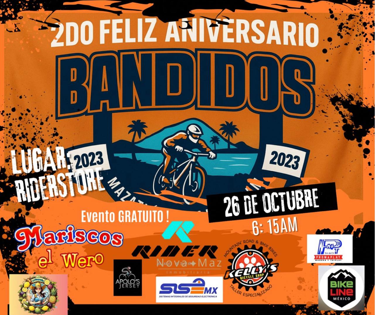 Bandidos MTB MZT celebra aniversario con más de 380 ciclistas
