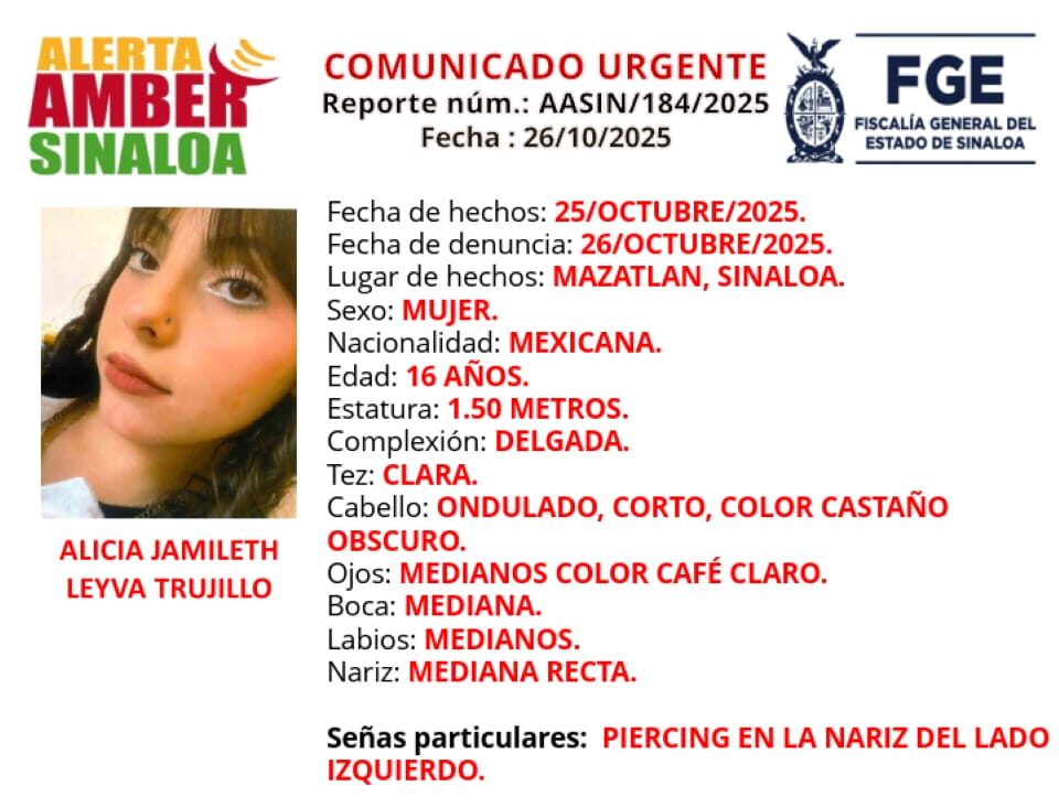Buscan a la adolescente Alicia Jamileth