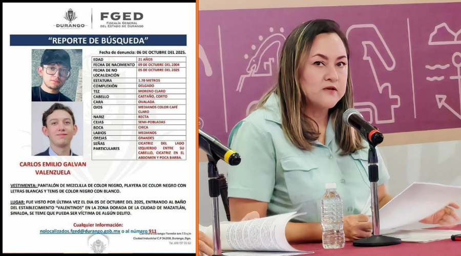 Verona Hernández habla sobre la desaparición del joven duranguense desaparecido en Mazatlán