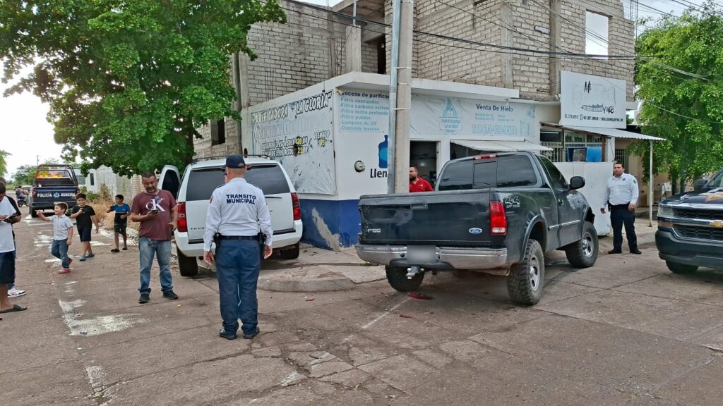Camionetas involucradas en el choque.