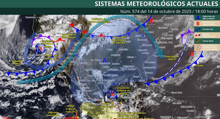 Clima noche: SMN advierte por más lluvias y fuertes vientos con el avance del frente frío 7