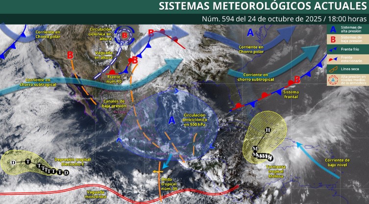 Con riesgo de torbellinos, así será el clima durante la noche del viernes y la madrugada del sábado