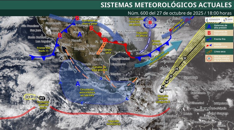 ¡Checa el dato! Así el pronóstico del clima para la noche de este lunes y la madrugada del martes