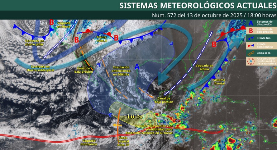 ¿Noche lluviosa? SMN emite el pronóstico del clima para las próximas horas en el país