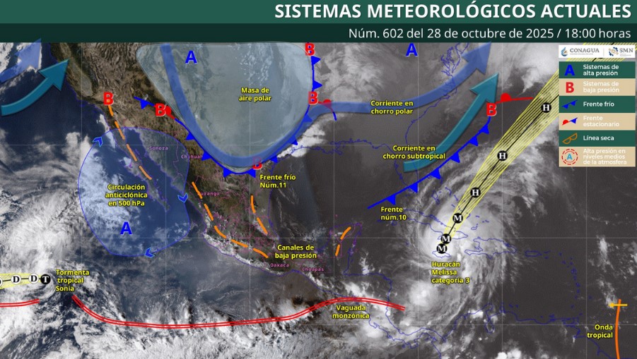Frente frío 11 avanza sobre el norte y noreste de México: checa el pronóstico para esta noche