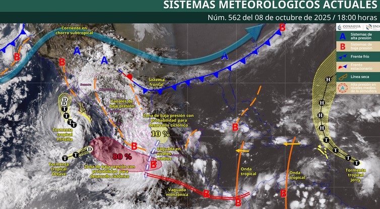 Alerta por lluvias intensas: 10 estados de México bajo pronóstico de tormentas durante esta noche