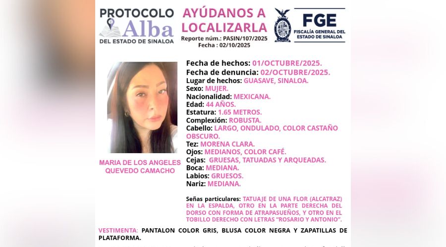 ficha de búsqueda a través del Protocolo Alba