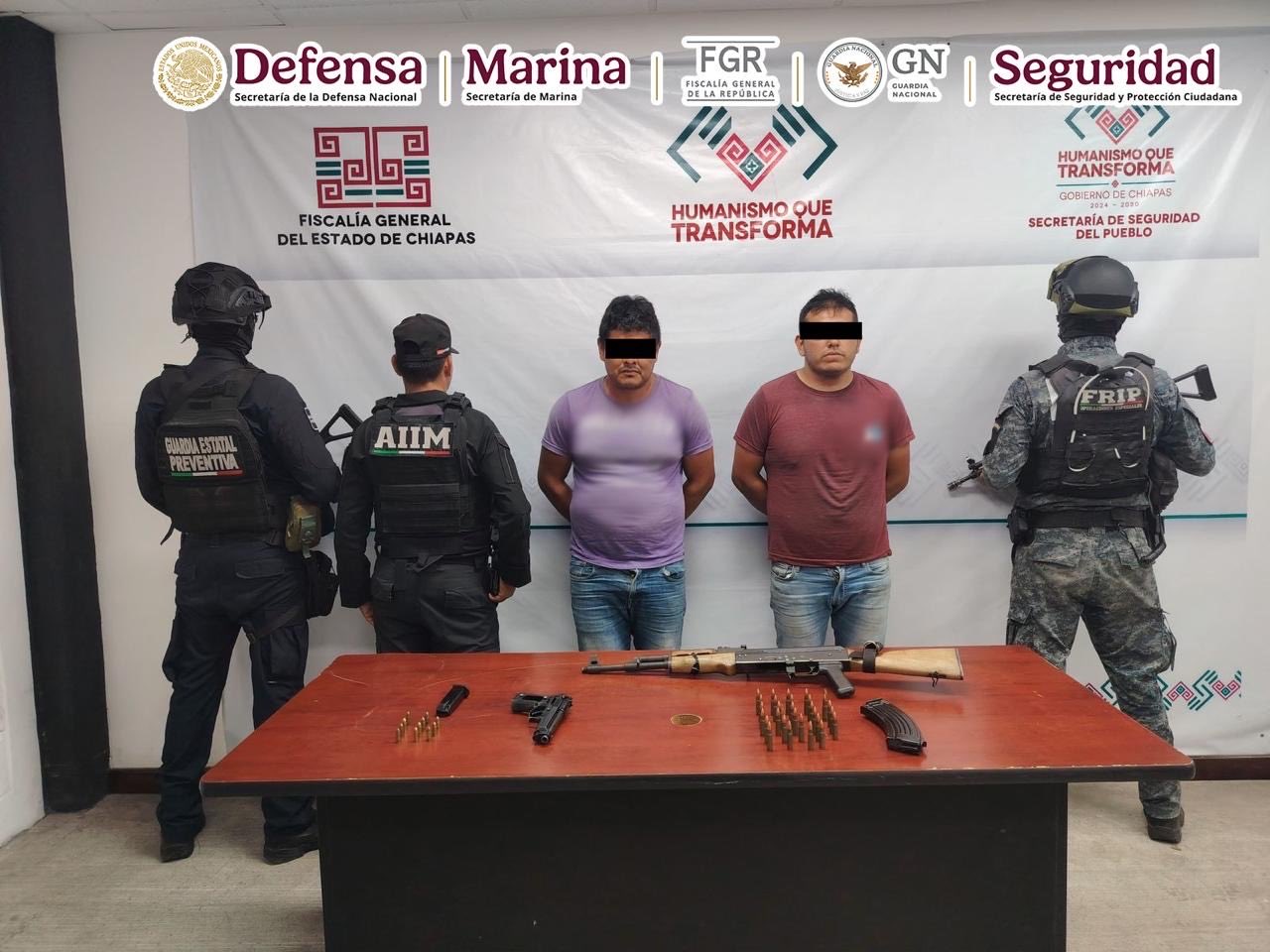 Detenidos en Chiapas por quema de vehículos y bloqueo de carreteras