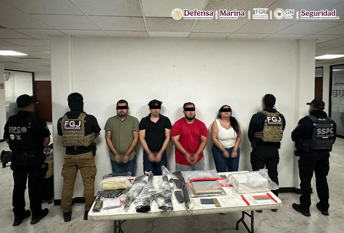 Caen 4 miembros del Cártel del Golfo durante cateos en Tamaulipas