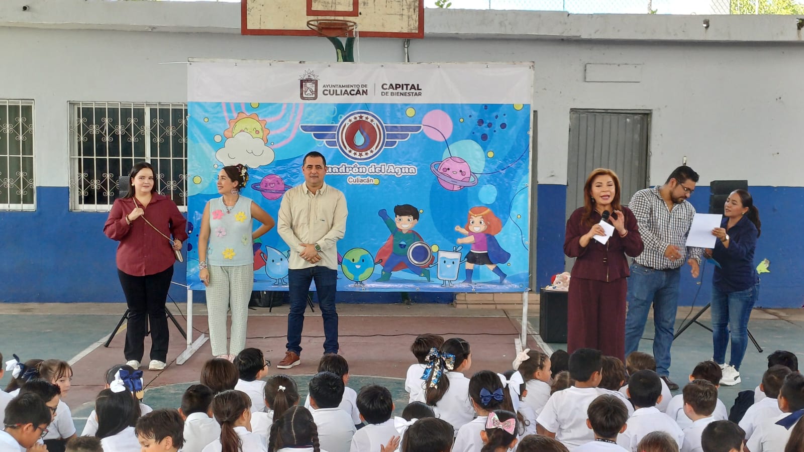 ¡A hacer conciencia desde la infancia! El “Escuadrón del Agua” llega a escuelas de Culiacán