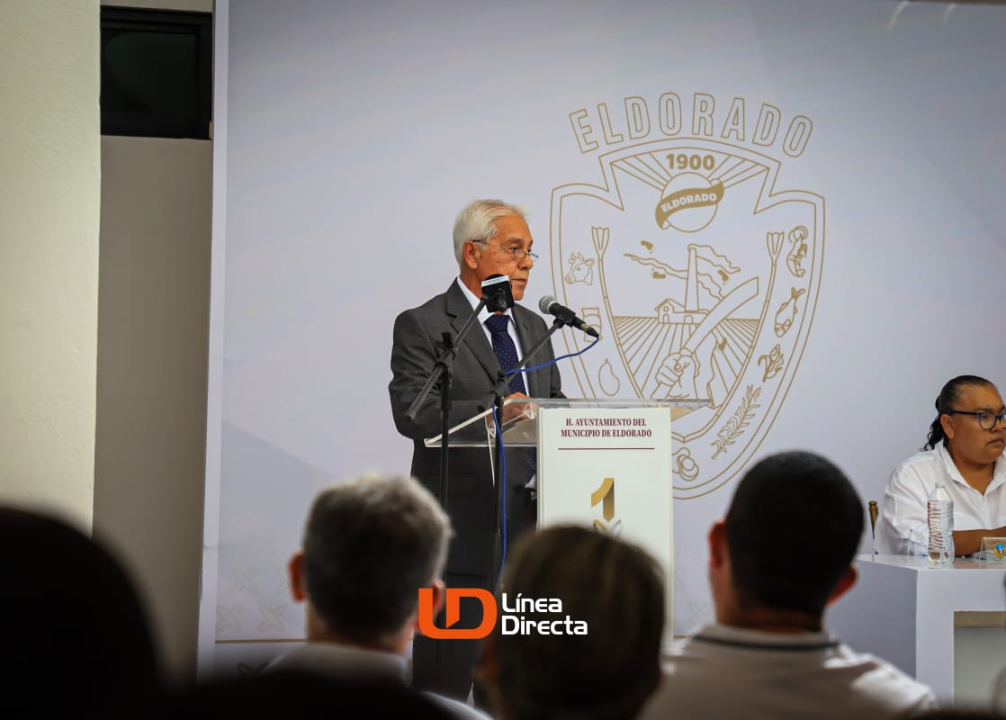Faustino Torres Núñez, alcalde de Eldorado, presentando su Primer Informe de Gobierno.