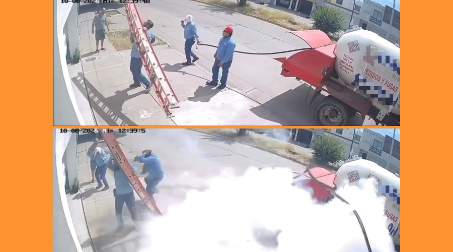 Fuga de gas en Los Mochis.