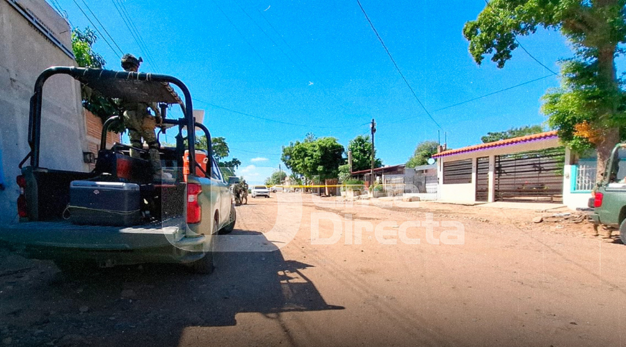 Policía de Culiacán resguardan sitio de un crimen