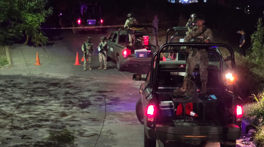Elementos del Ejército Mexicano delimitan lugar del crimen