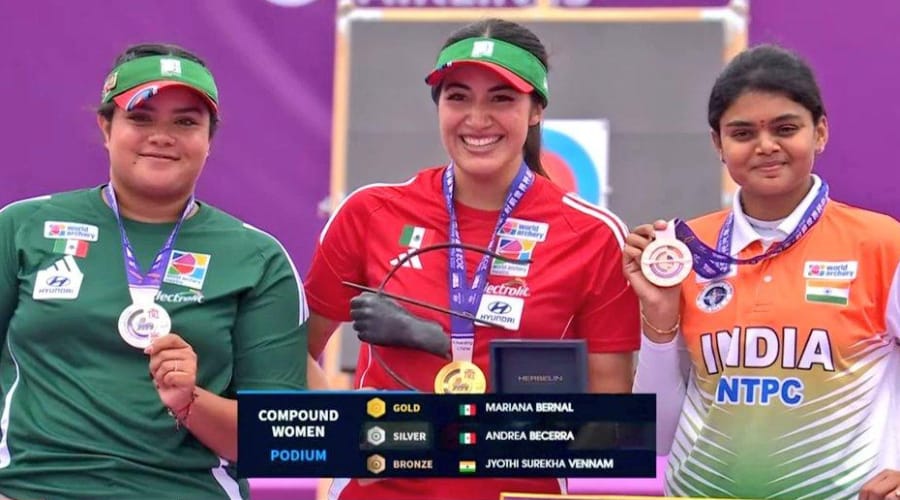 Mariana Bernal y Andrea Becerra ganan oro y plata en Copa del Mundo de Tiro con Arco
