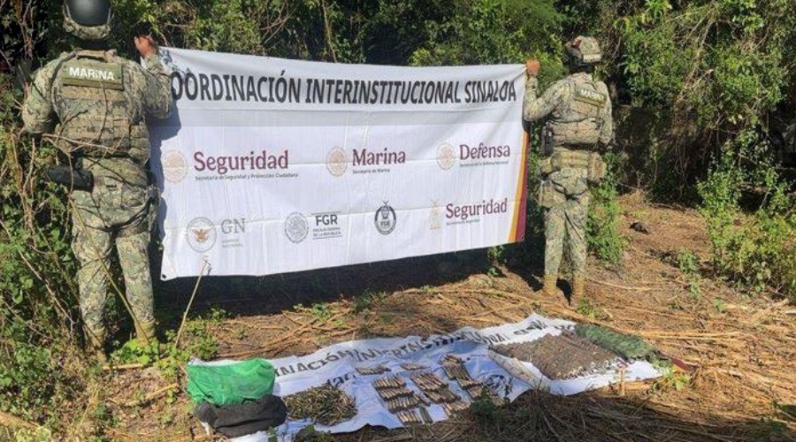 Marina asegura material para fabricar explosivos