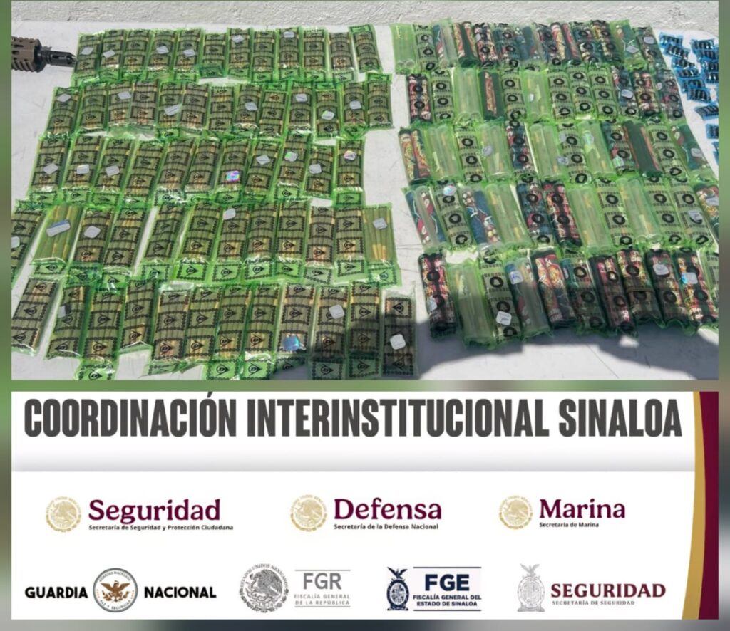 Un “cuerno de chivo”, una M4 y cientos de dosis de droga