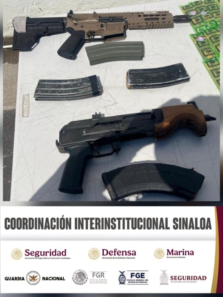Un “cuerno de chivo”, una M4 y cientos de dosis de droga