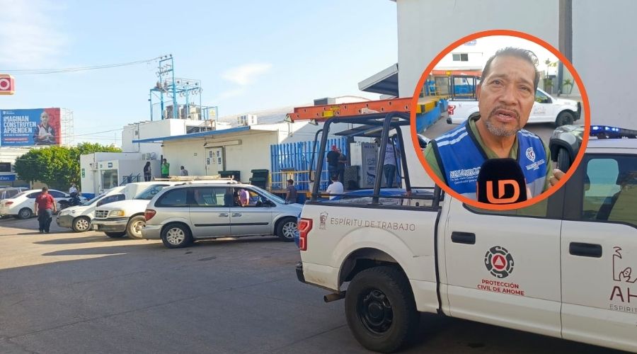 Protección Civil sobre empleado de hielería desmayado en Los Mochis