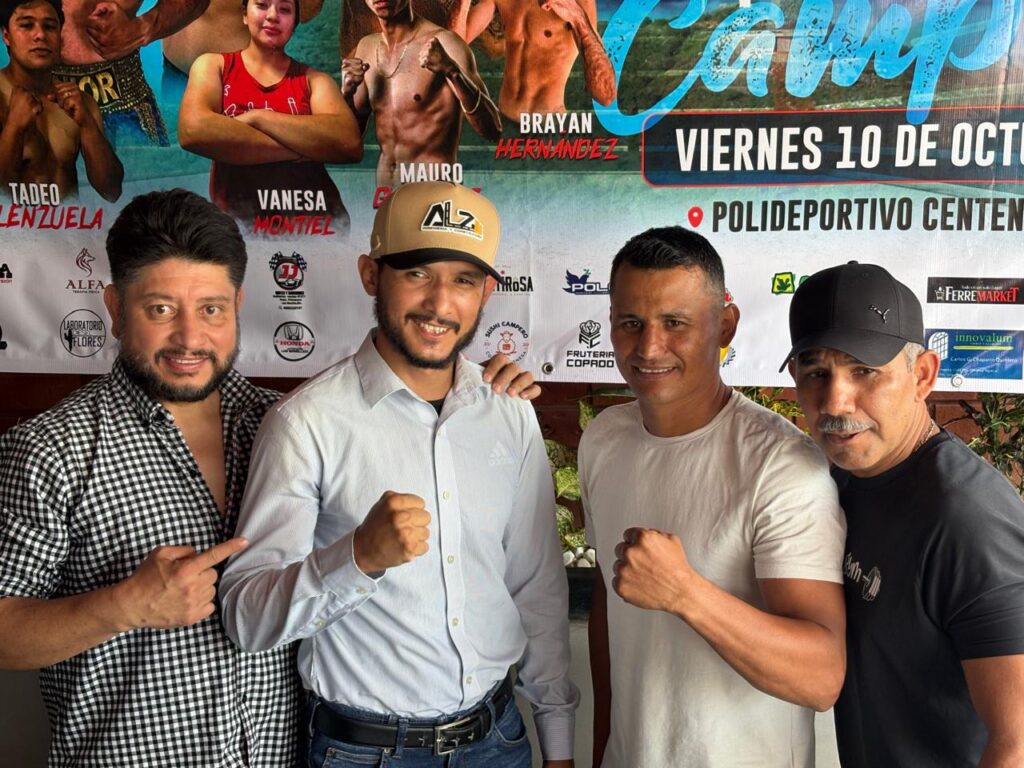 Anuncio de la función de boxeo profesional Semillero de Campeones en Los Mochis.