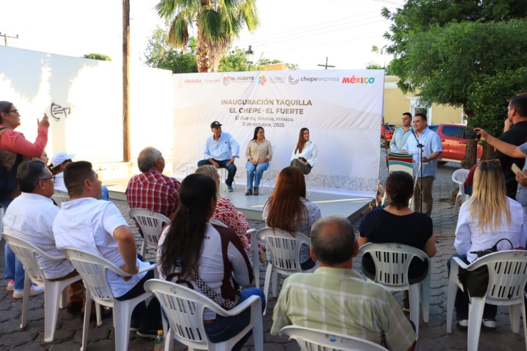 Súbete al Chepe en El Fuerte; Secretaría de Turismo inaugura taquilla
