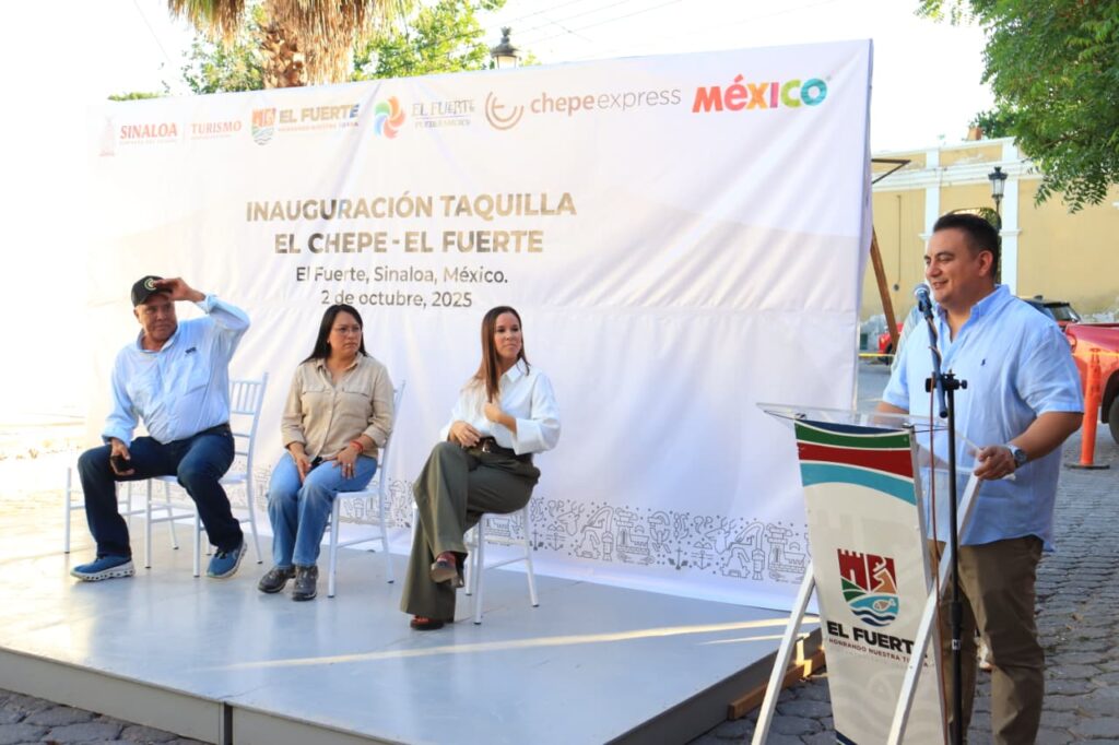 Súbete al Chepe en El Fuerte; Secretaría de Turismo inaugura taquilla