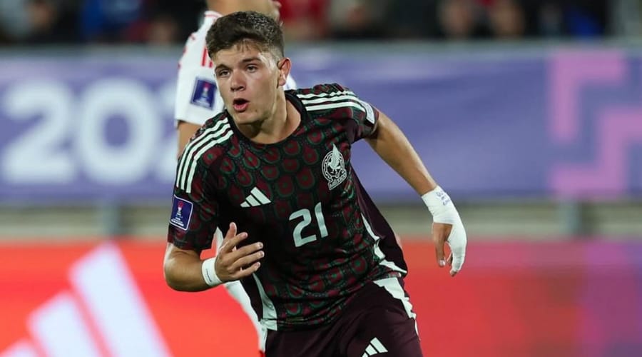 Tahiel Jiménez celebra su gol ante Chile en el Mundial Sub-20