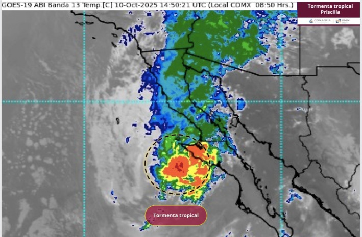 Tormenta tropical Priscilla. NHC