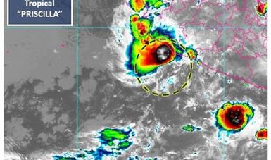 “Priscilla” se fortalece frente a las costas del Pacífico mexicano