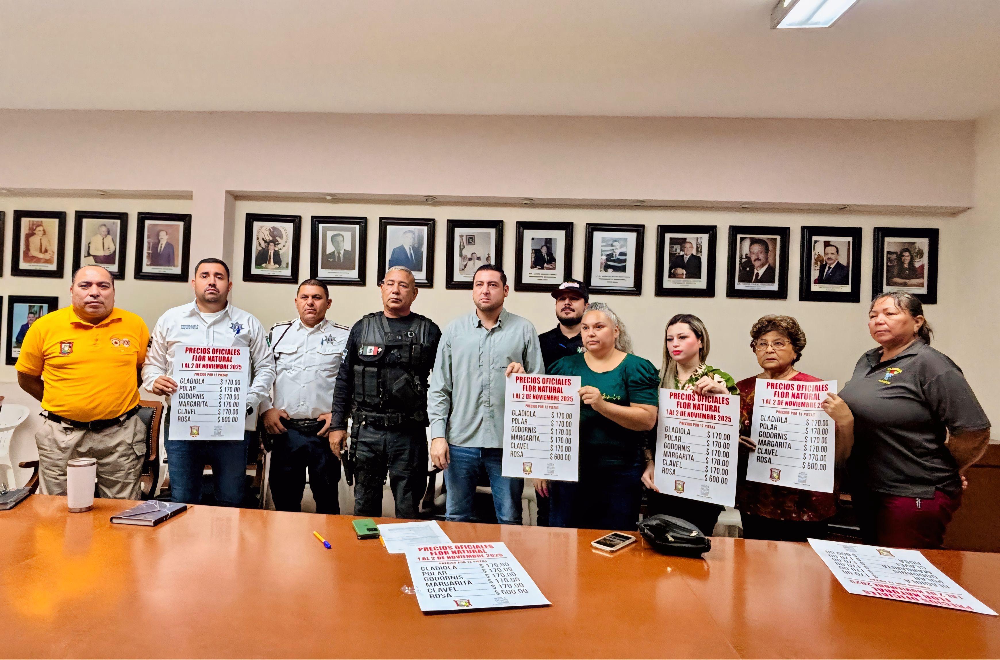 Reunión entre autoridades y la Unión de Floristas de Salvador Alvarado.