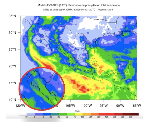 probabilidad de lluvias 8 de octubre