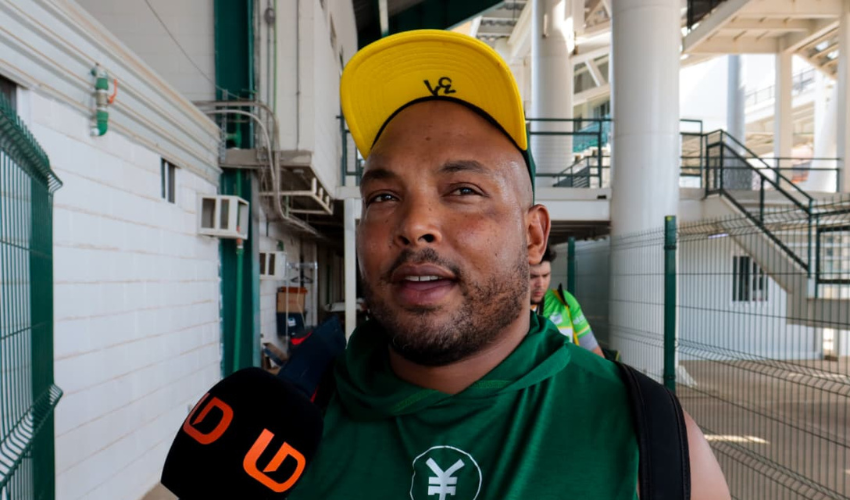Yasmany Tomás, beisbolista cubano del club Cañeros de Los Mochis